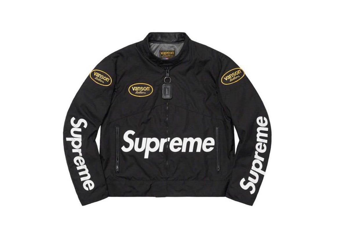 supreme leather jacket vanson